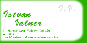 istvan valner business card