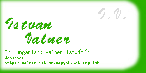 istvan valner business card